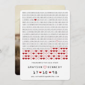 Save The Date Geek Programmé Pour L'Amour Simple Code Binaire Ph (Devant / Derrière)