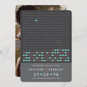 Save The Date Geek Programmé Pour Love Binary Code Enregistrer L