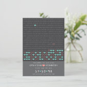 Save The Date Geek Programmé Pour Love Binary Code Enregistrer L (Debout devant)