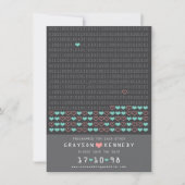 Save The Date Geek Programmé Pour Love Binary Code Enregistrer L (Devant)