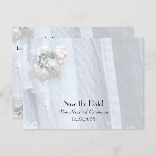 Save the Date Gelofte Vernieuwing Uitnodiging (Voorkant / Achterkant)