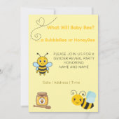 Save The Date Gender Reveal Theme Bee (Devant)