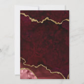 Save The Date Géode d'agate de marbre de Bourgogne à l'aquarelle (Dos)