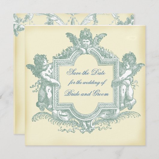 Save The Date Georgiana (Cream) Enregistrer la date (Devant / Derrière)