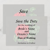 Save The Date Géranium Rouge Clair (Devant / Derrière)