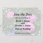 Save The Date Geraniums et Periwinkle (Devant / Derrière)