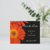 save the date,gerbera aankondigingskaart (Staand voorkant)