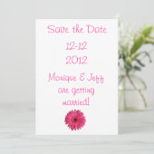 Save The Date Gerbera Daisy Enregistrer la date (Debout devant)