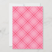Save The Date Gingham à ruban rose (Dos)