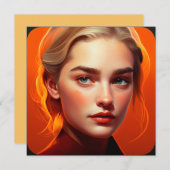 Save The Date Girl with blue eyes (Devant / Derrière)