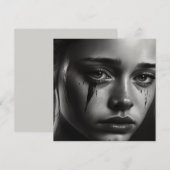 Save The Date Girl with tears (Devant / Derrière)