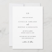 Save The Date Giselle Classic Monogramme Mariage élégant (Devant)