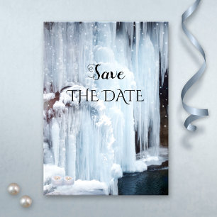 Save The Date Glace étincelante Mariage hivernal Enregistrer la