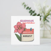 Save The Date Gladiolus - Fleur De Naissance Pour Août (Debout devant)