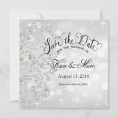 Save The Date Glamor Parties scintillant Luxe Enregistrer la dat (Devant)