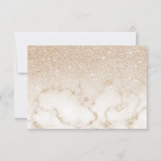 Save The Date Glamorous Gold White Glitter ombre (Dos)