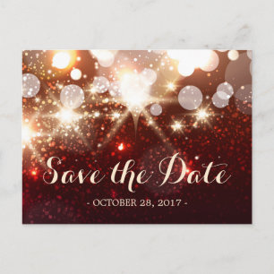 Save the Date - Glamour Gold Glitter Sparkles Aankondigingskaart