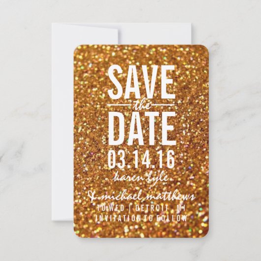 Save the Date | Glitter Fab II (Voorkant)