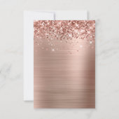 Save The Date Glitterie Rose Gold Foil Élégante calligraphie (Dos)