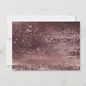 Save The Date Glitzy Foil | Rose Gold Mauve Blush Glam 3 Photo (Dos)
