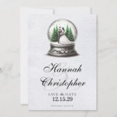 Save The Date Globe des neiges de mariée et de chambre (Devant)