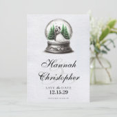 Save The Date Globe des neiges de mariée et de chambre (Debout devant)