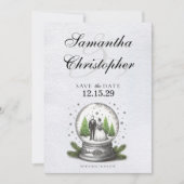 Save The Date Globe des neiges de mariée et de chambre (Devant)