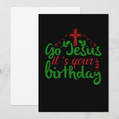 Save The Date Go jesus C'est ton anniversaire (Devant / Derrière)