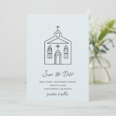 Save The Date Going to the Chapel Photo Wedding  (Debout devant)