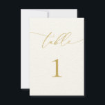 Save The Date Gold and Ivory Table Numbers<br><div class="desc">Beautiful ivory and gold table number. Customize each number and add each number to your cart separately.</div>
