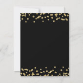 Save The Date Gold Black 40th Birthday Enregistrer la date Confe (Dos)
