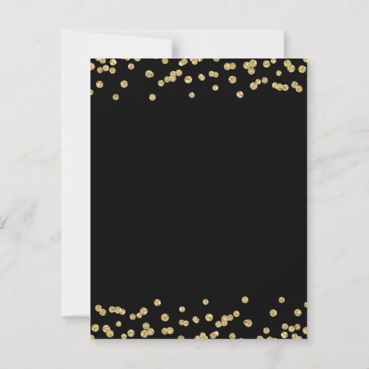 Save The Date Gold Black 40th Birthday Enregistrer la date Confe (Dos)