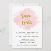 Save The Date Gold et Blush Enregistrer la date (Devant)