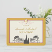 Save The Date Gold et Bordeaux La Nouvelle-Orléans Sauvez la dat (Debout devant)