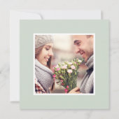 Save The Date Gold et Green Botanical Mariage Photo Save the Da (Dos)
