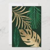 Save The Date Gold feuille verte tropicale enregistrer la date m (Dos)