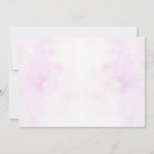 Save The Date Gold floral et princesse rose (Dos)