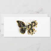 Save The Date Gold flower Butterfly with Black Orchid (Devant)