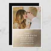 Save The Date GOLD FOIL ENREGISTRER LA DATE Enregistrer la date  (Devant / Derrière)