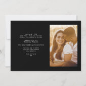 Save The Date Gold Foil Onyx Black Modern Photo Illuminant (Dos)