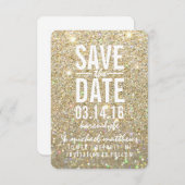 Save the Date | Gold Glitter Fab (Devant / Derrière)