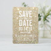 Save the Date | Gold Glitter Fab (Debout devant)