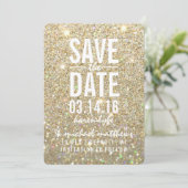 Save the Date | Gold Glitter Fab (Debout devant)