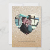 Save The Date Gold Glittery Enregistrer notre date d'invitation (Dos)