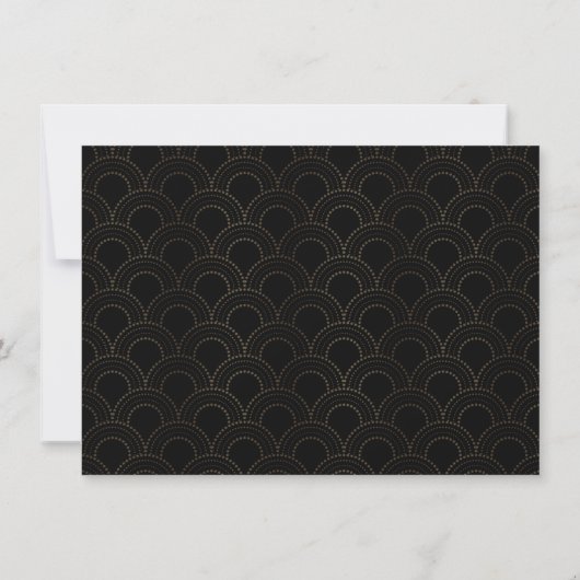Save The Date Gold Great Gatsby Art Déco Style Enregistrer La Da (Dos)