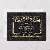 Gold Great Gatsby Art Déco Style Enregistrer La Da