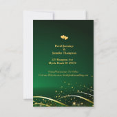 Save The Date Gold Green African American Bride Enregistrer la d (Dos)