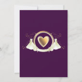 Save The Date Gold Heart Femme Mariage | Enregistrer la date (Dos)