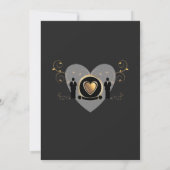 Save The Date Gold Heart Homme Mariage | Enregistrer la date (Dos)