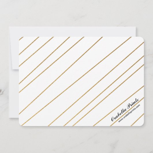 Save The Date Gold Hearts Black White Enregistrer la date Annonc (Dos)